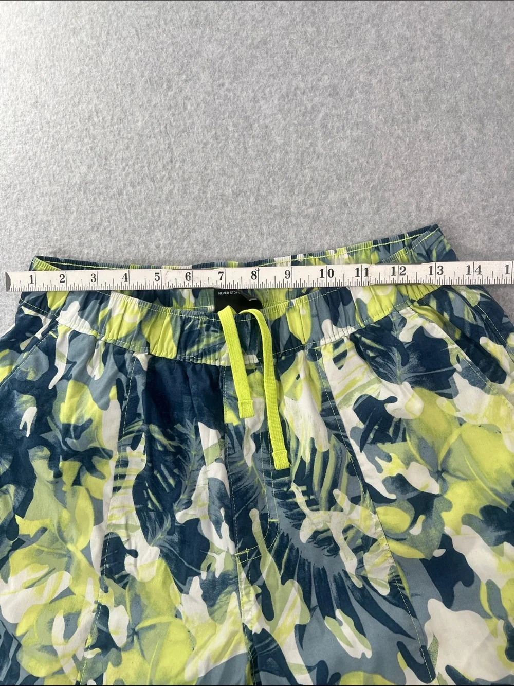 The North Face Yellow Neon Camo Athletic Shorts